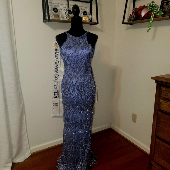 Sherri Hill Gown fully beaded great for prom or pageant a show stopper - Picture 6 of 17